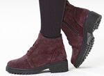 Waldläufer, comfortabele dames enkellaarsjes, winterschoenen, breedte H, met uitneembaar voetbed BORDEAUX