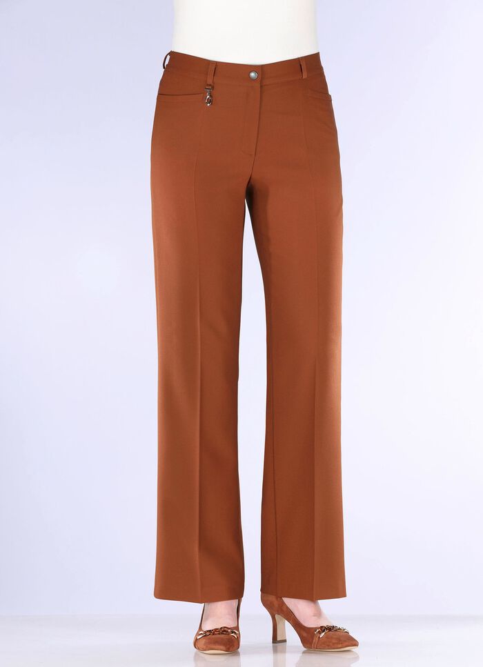 Elegante broek met een opvallende decoratieve hanger 