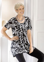 Lang shirt met all-over print 