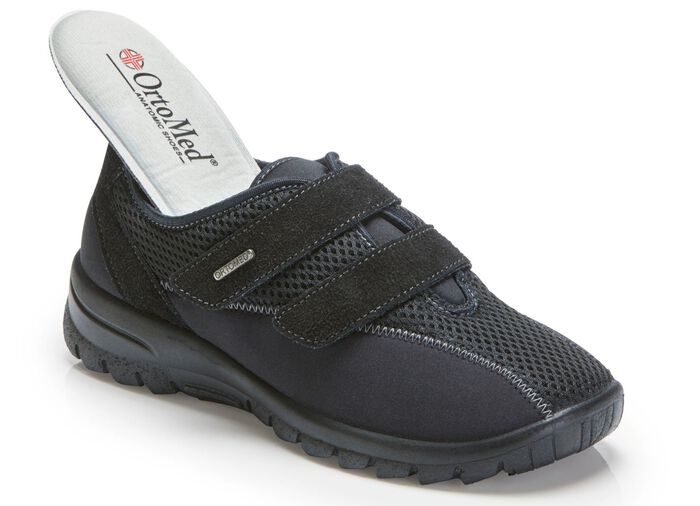 Comfortabele dames klittenbandschoenen, breedte H, met uitneembaar voetbed 