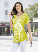 Lang shirt in batiklook in 2 kleuren KIWI BATIK