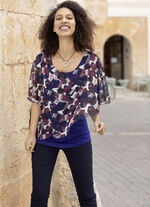 Poncho tuniek met leuke print 