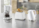 Russell Hobbs Honeycomb ontbijtserie gemaakt van hoogglans kunststof WIT
