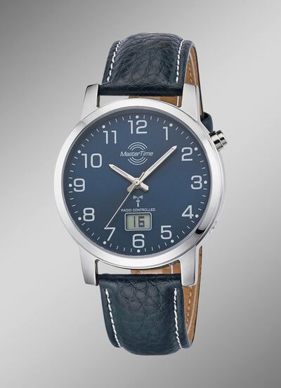 Prachtig leren herenpolshorloge 