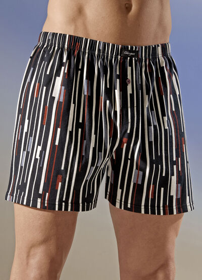 Vierpack boxershorts met strependesign 