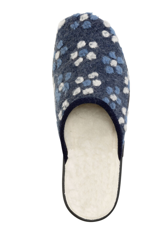 Slippers met bloemmotief JEANS-ECRU