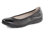 Caprice, zomerse damesballerina's, breedte G, met elastische band SCHWARZ