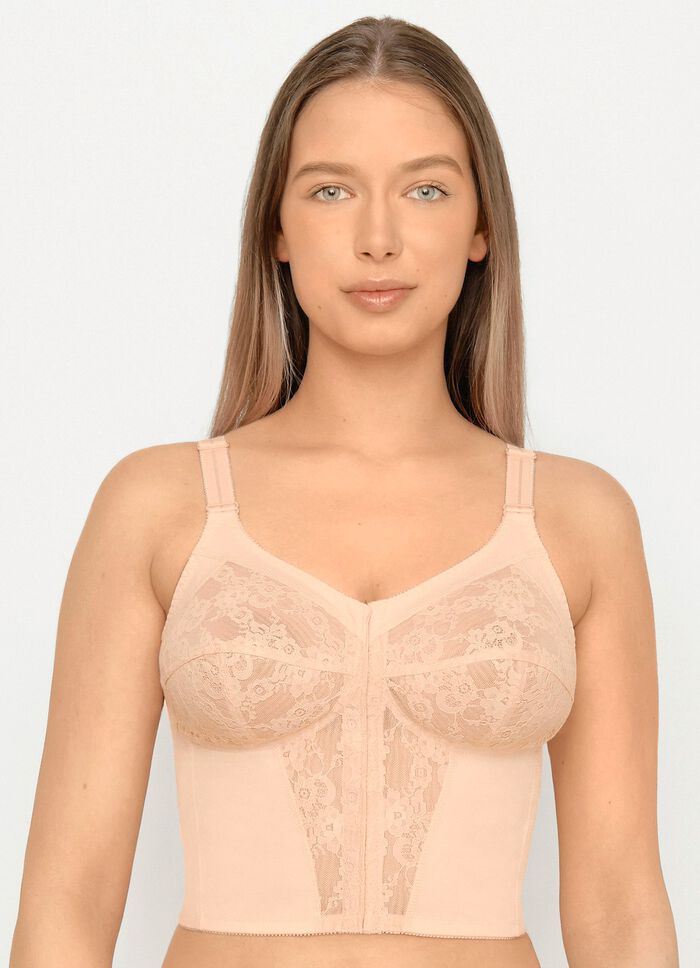 Susa bh in lang model, met sluiting vooraan HUIDKLEURIG