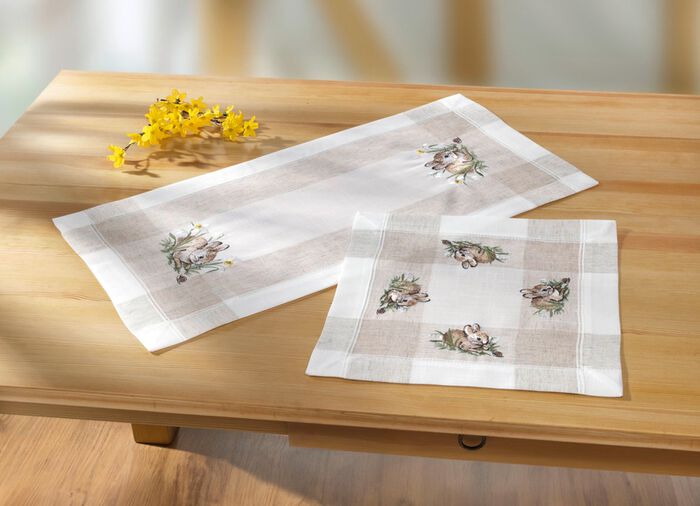 Tafel- en kamerdecoratie met konijnenmotief 