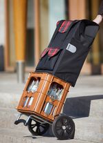 Professionele winkelwagen met extra grote wielen 