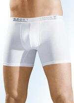 Set van drie broeken met elastische tailleband, effen 3X WIT