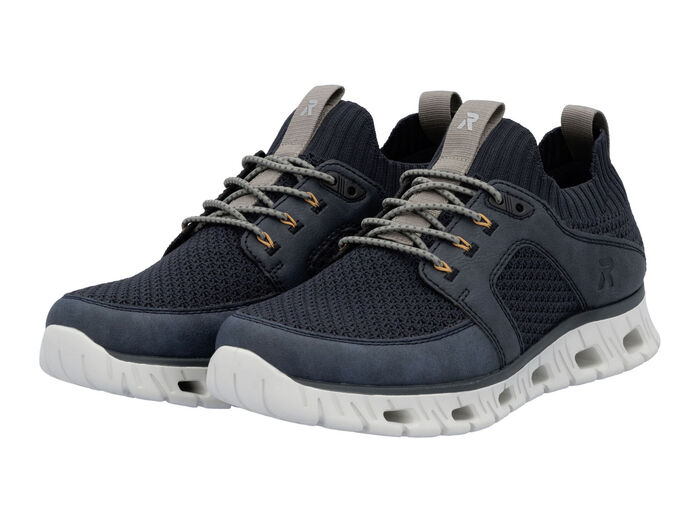 Rieker sneakers met elastische decoratieve vetersluiting DUNKELBLAU