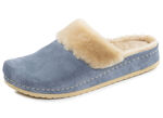 Mubb, warme damespantoffels, breedte H, met lamsvacht JEANS