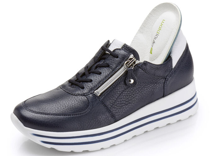 Waldläufer, comfortabele damessneakers, breedte H, met uitneembaar voetbed MARINE