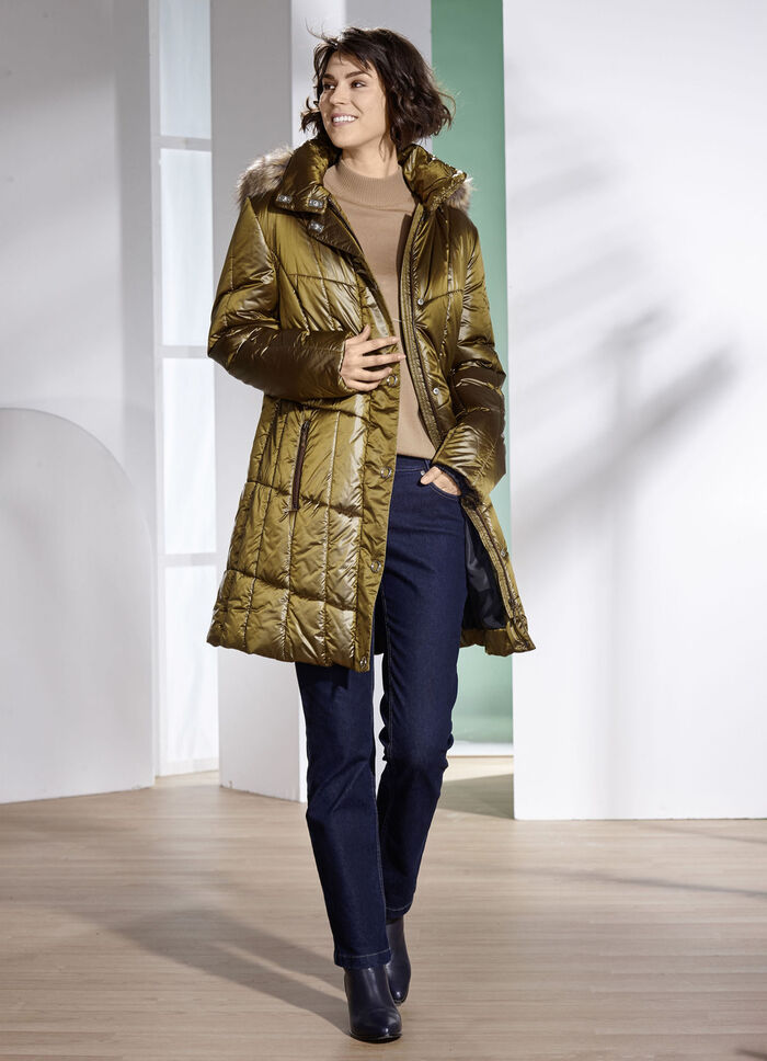 Korte jas met elastische windjackmouwen 