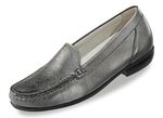 Waldläufer mocassinpantoffels van fijn rundnappaleer OUDZILVER