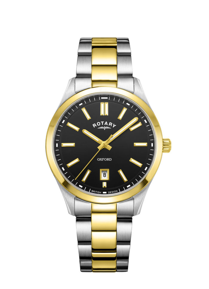 Roterend quartz herenhorloge met roestvrijstalen bandkast 
