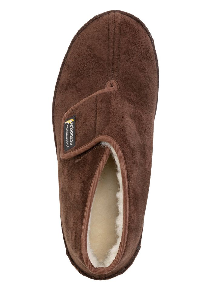 Enkellaarzen gemaakt van velours materiaal met klittenbandsluiting 