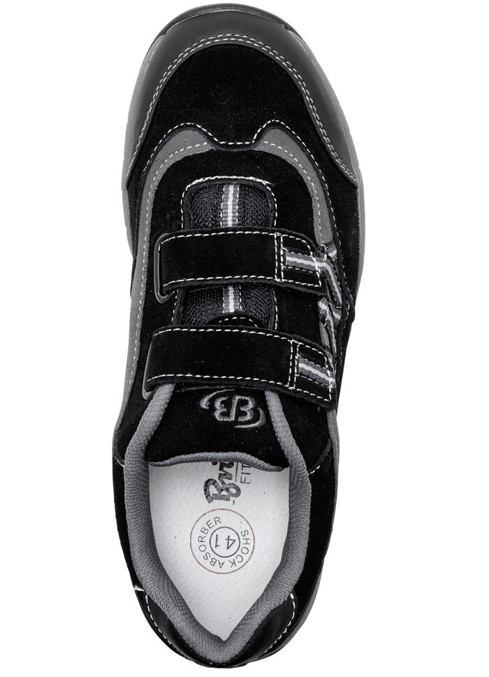 Sportieve herenpantoffels met uitneembaar voetbed ZWART-GRIJS