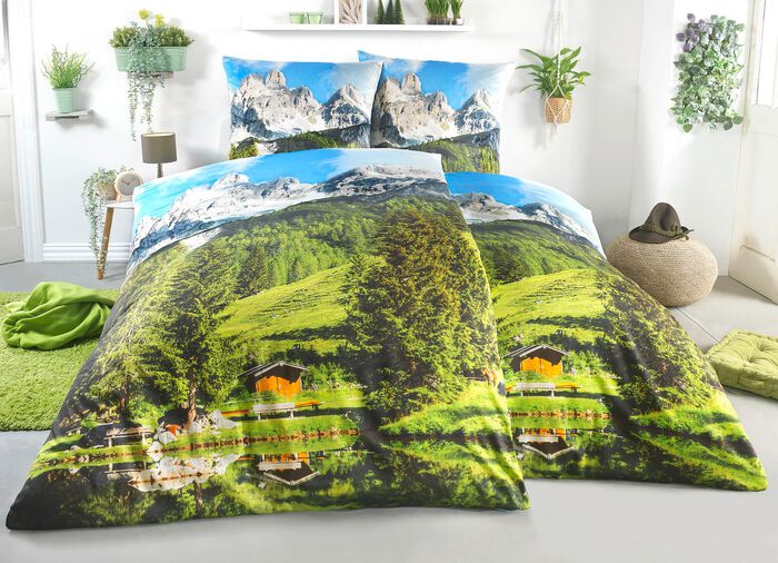 Satijnen beddengoedset met ritssluiting 