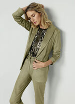 Lange blazer met sjaalkraag 