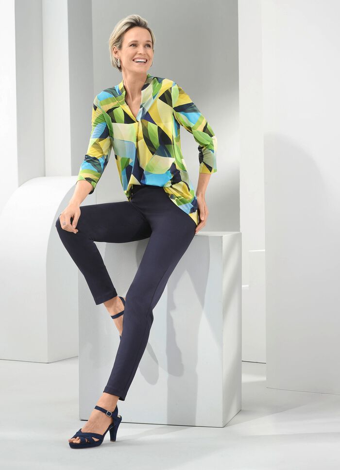 Overhemdtuniek met decoratieve plooien 