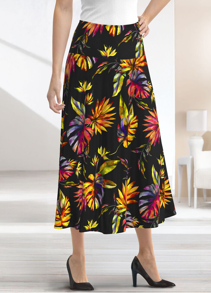 Rok met schitterende kleurenprint 