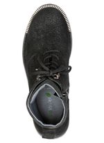 Waldl&auml;ufer, comfortabele dames enkellaarsjes, breedte G, met uitneembaar voetbed ZWART