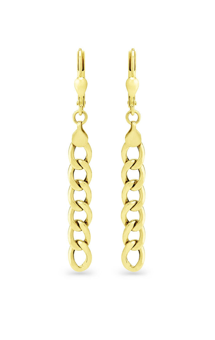 Lange oorbellen in een kinketting-design 