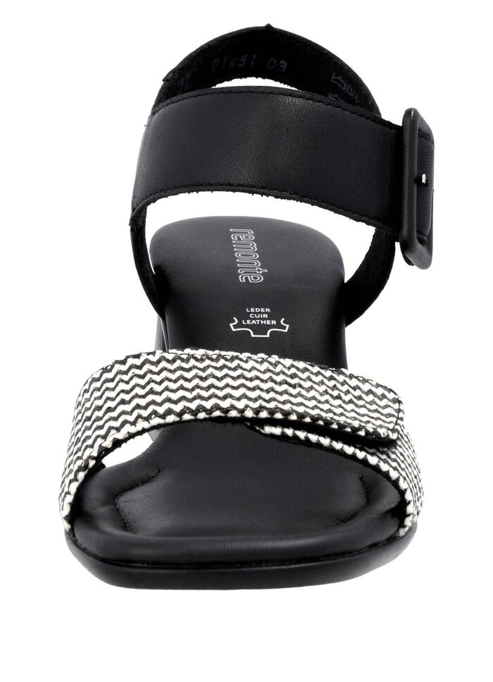 Remonte sandalen met gevlochten details ZWART-WIT