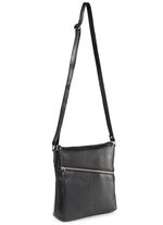 Laurina tas van volnerf nappaleer ZWART