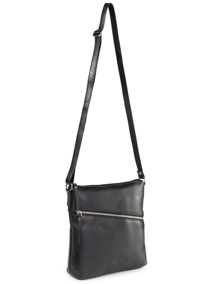 Laurina tas van volnerf nappaleer ZWART