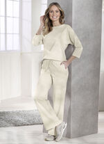 Trendy broek in modieuze breedte BEIGE