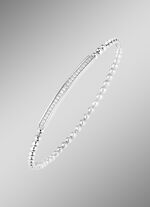 Ball chain armband van fijn zilver 925/- met synthetische zirkonia 