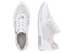 Sneakers van een interessante materiaalmix WIT-LICHT LILAC