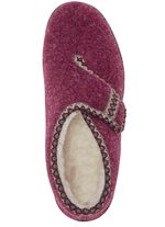 Warme damespantoffels, breedte H, met klittenbandsluiting 