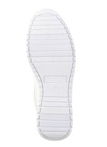ELENA EDEN sneakers van fijn glanzend, generfd hertennappaleer WEISS