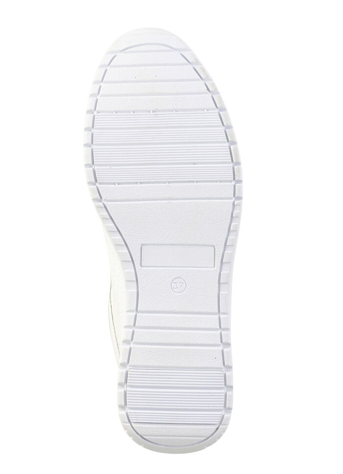 ELENA EDEN sneakers van fijn glanzend, generfd hertennappaleer WEISS