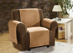 Fauteuil-, bank- en armleuningbeschermers met veloursbandrand CAMEL
