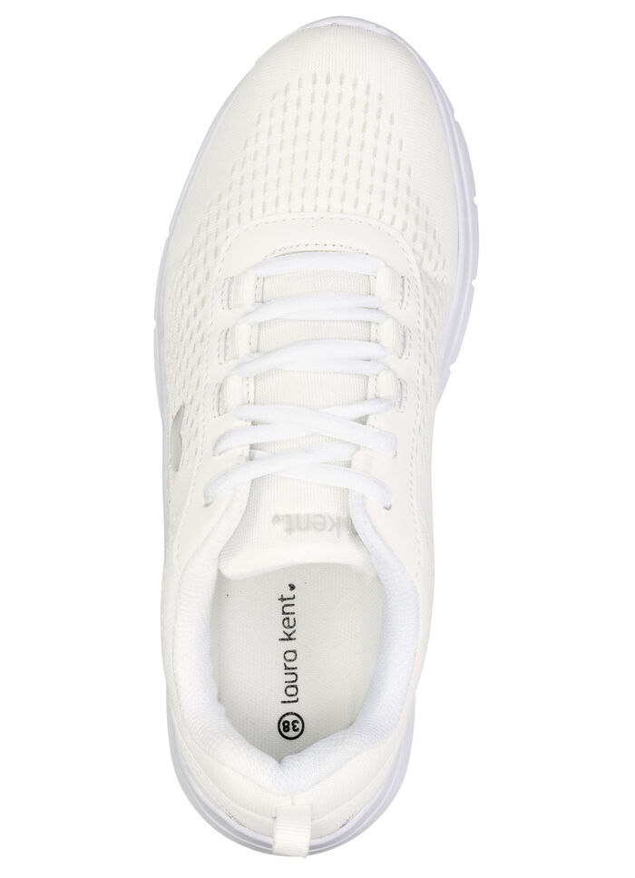 LAURA KENT, zomerse damessneakers, met uitneembaar voetbed WIT