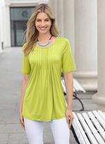 Effen overhemd tuniek APFELGRÜN