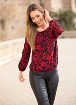 Tuniek met decoratieve plooien 