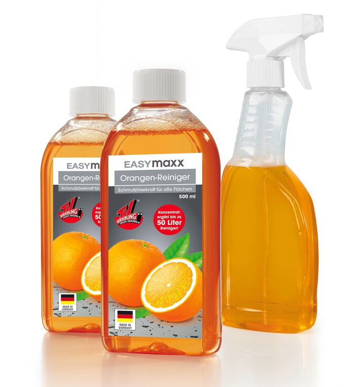 Oranje reinigingsset met gratis afvoersticks 