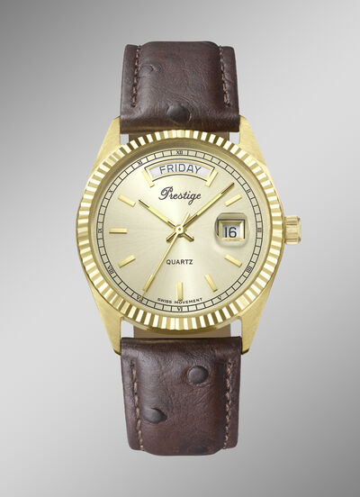 Hoogwaardig prestige quartz herenhorloge 