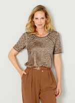 Shirt met mesh-inzetstukken 