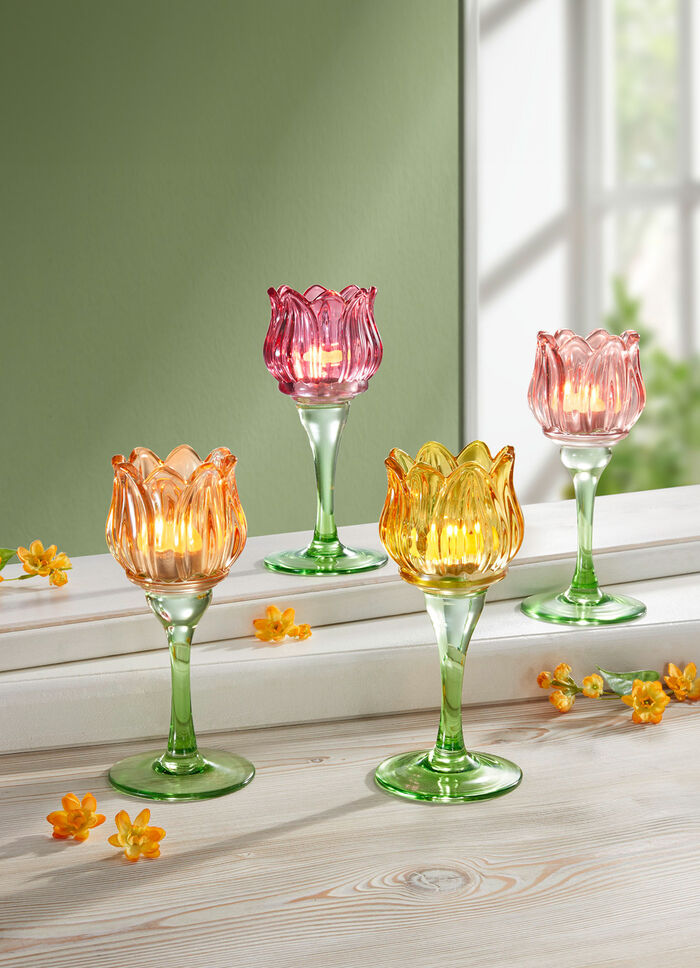 Theelichthouders, set van 4 