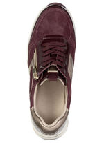 ELENA EDEN, stijlvolle damessneakers, breedte H, met uitneembaar voetbed BORDEAUX-BRONZE