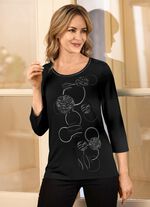 Shirt met opvallende opdruk in 3 kleuren 