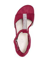 Andrea Conti, chique damessandalen, met klittenbandsluiting ROOD