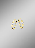 Met diamant beklede creolen in twee kleuren 